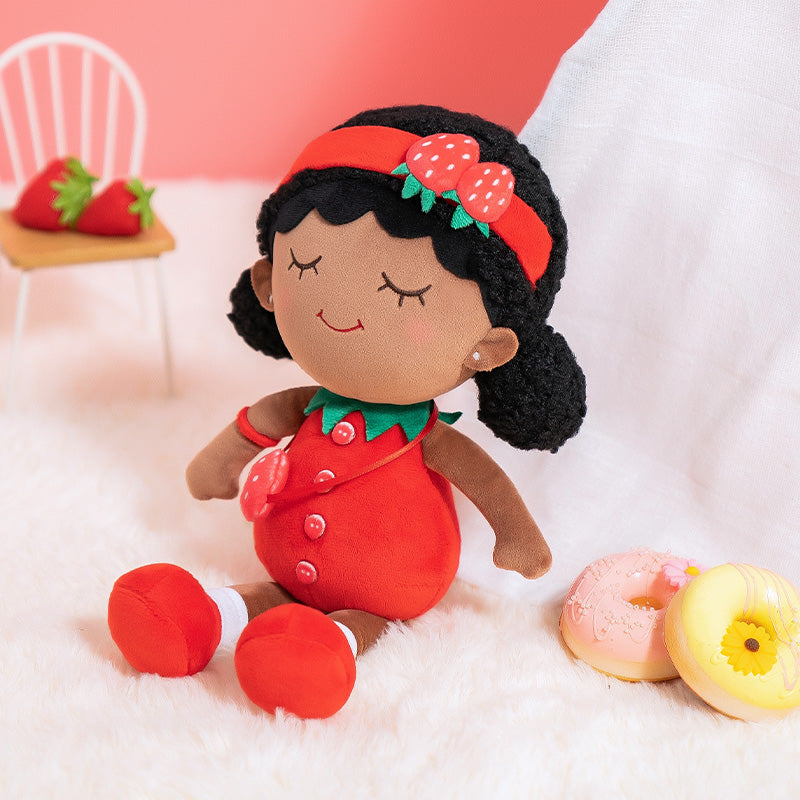 Soft Baby Doll Plush Toy, African American Doll Ballerina Doll for Girls