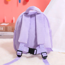 Load image into Gallery viewer, iFrodoll Personalized Deep Skin Tone Plush Backpack for Kids Purple