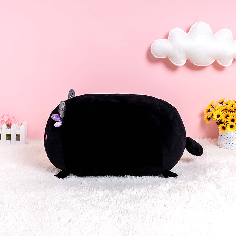 Mewaii Fluffffy Family Black Axolotl Stuffed Animal Kawaii Plush Pillow Squish Toy