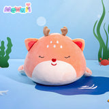 Mewaii Ocean Series Pink Whale Elk Stuffed Animal Kawaii Plush Pillow Squish Toy