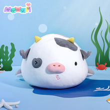 Load image into Gallery viewer, Mewaii Ocean Series Black Whale Cow Stuffed Animal Kawaii Plush Pillow Squish Toy